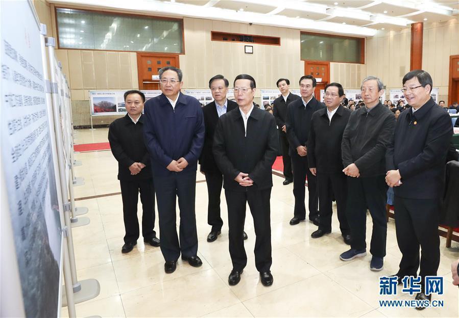 1月9日至10日，國務(wù)院副總理張高麗在安徽調(diào)研推動長江經(jīng)濟帶發(fā)展工作。這是1月10日，張高麗主持召開推動長江經(jīng)濟帶發(fā)展工作會議前聽取介紹。新華社記者 龐興雷 攝