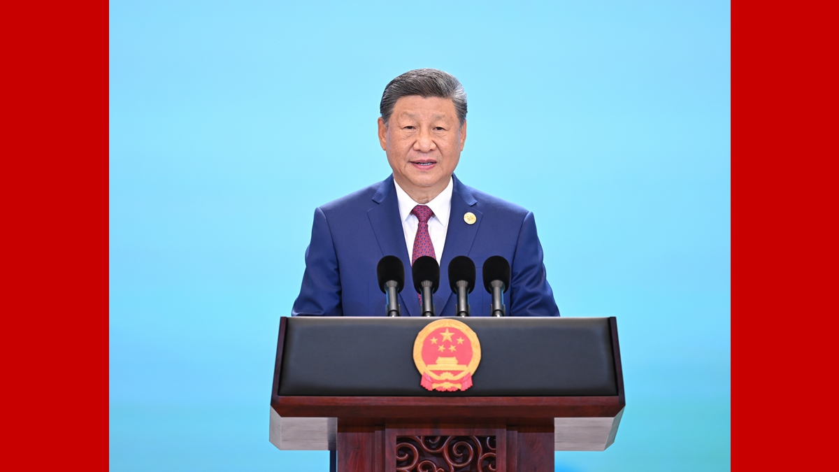 習近平和彭麗媛為出席2025年上海合作組織峰會的國際貴賓舉行歡迎宴會