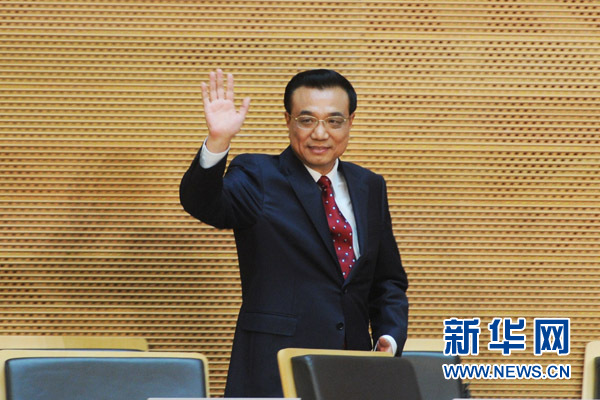 5月5日，中國國務院總理李克強在位于亞的斯亞貝巴的非洲聯盟總部發表題為《開創中非合作更加美好的未來》的演講。 新華社記者 謝環馳 攝 